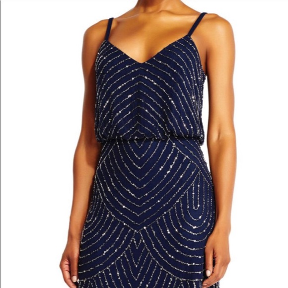Adrianna Papell Dresses & Skirts - Adrianna Papell Beaded Blouson Art Deco Gown